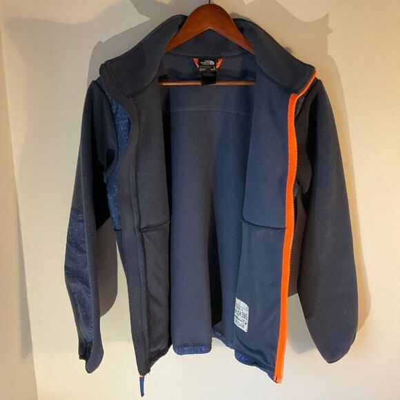 North Face Blue and Orange Full Zip Fleece Jacket, Medium. Gorpcore - Picture 5 of 13